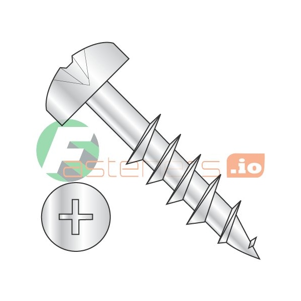 Newport Fasteners Wood Screw, #10, 1-1/4 in, Zinc Plated Steel Pan Head Phillips Drive, 5000 PK 613971 - main